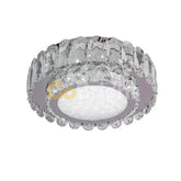 Lustra LED Diametru 30cm 60W cu Telecomanda Crystal 3 Tipuri de Lumini Crom